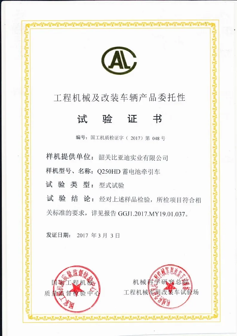 Q250HD type test certificate(figure1) Q250HD type test certificate(figure1)