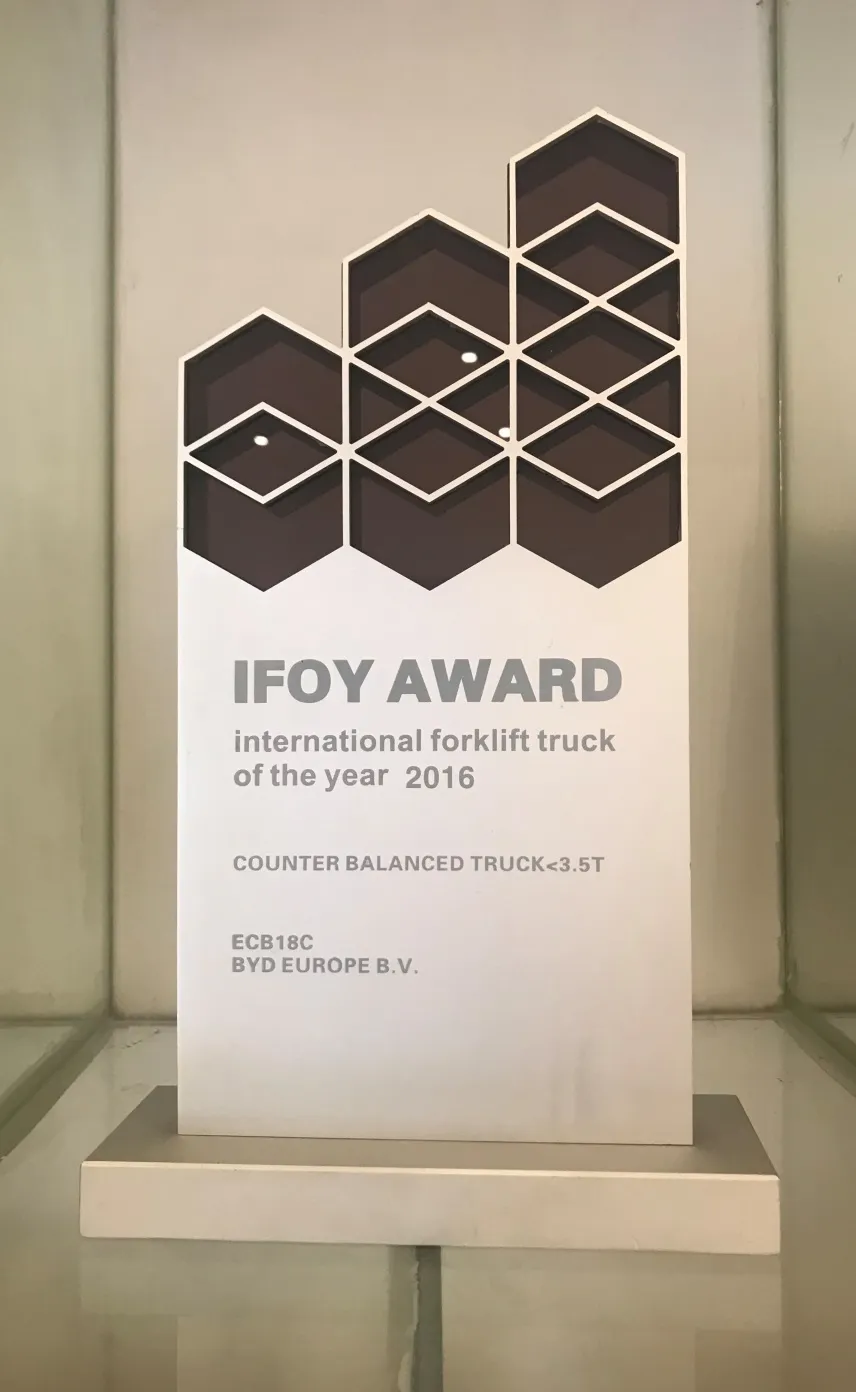 BYD Forklift | 2016 IFOY International Forklift Annual Award Certification(figure1) BYD Forklift | 2016 IFOY International Forklift Annual Award Certification(figure1)